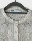 Zara Pointelle Knit Cardigan - 10 (M)