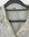 Zara Pointelle Knit Cardigan - 10 (M)