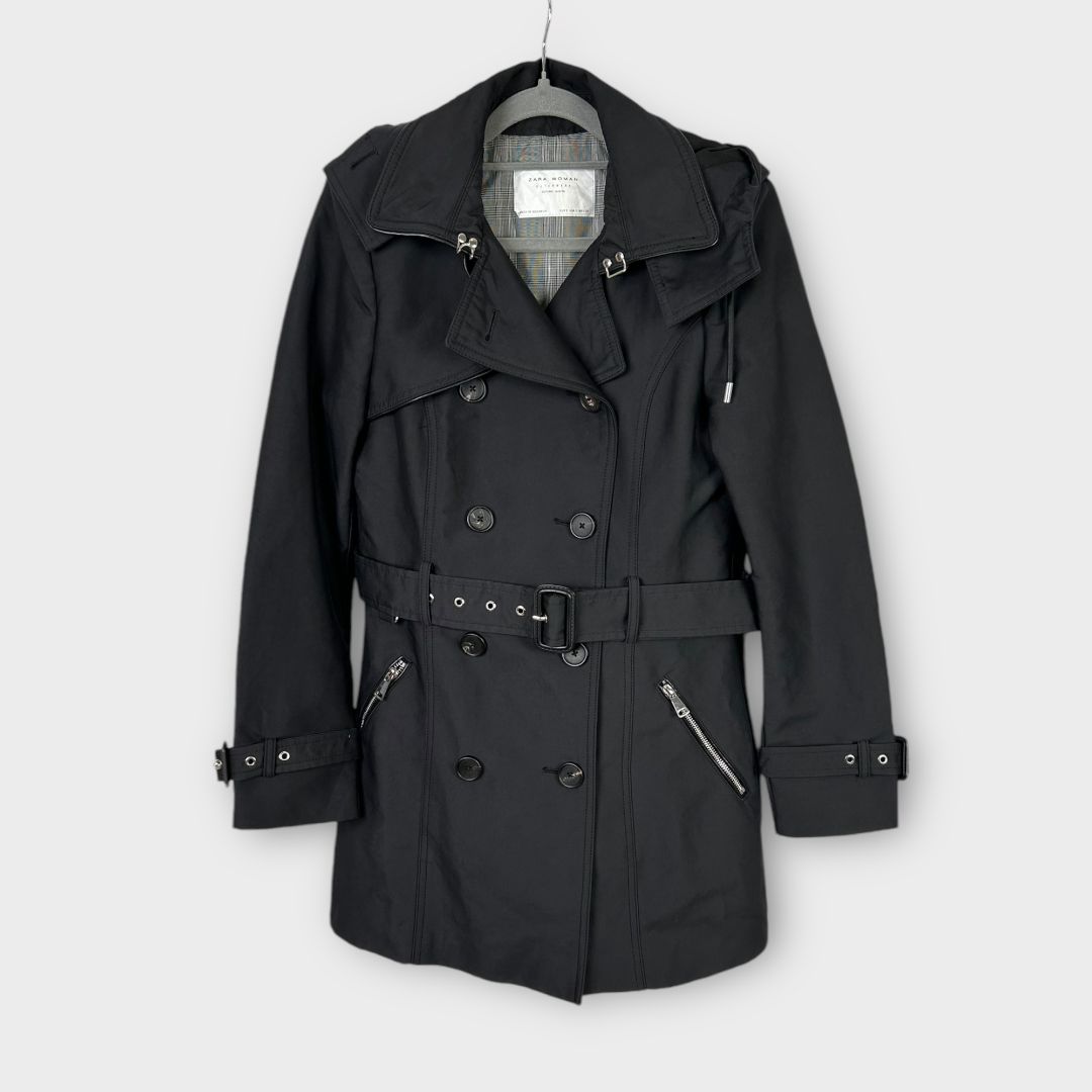 Zara trench coat with hood hotsell