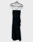 Zara Ruched Strappy Cotton Midi Dress - S