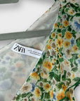 Zara Ruffle Floral Midi Dress - XS