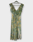 Zara Ruffle Floral Midi Dress - XS
