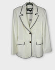 Zara Seamed Straight Cut Textured Blazer - S