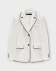 Zara Seamed Straight Cut Textured Blazer - S