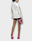 Zara Seamed Straight Cut Textured Blazer - S