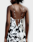 Zara Tropical Floral Print Slip Maxi Dress - S