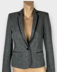 Zara Wool Blend Check Blazer - 6 (S)