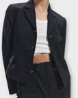 Zara Wool Blend Crop Blazer - 12 (L)