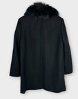 Zara Wool Coat (Detachable Fur Collar) - S