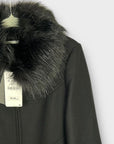 Zara Wool Coat (Detachable Fur Collar) - S