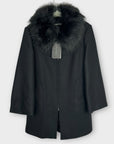 Zara Wool Coat (Detachable Fur Collar) - S