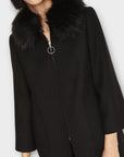 Zara Wool Coat (Detachable Fur Collar) - S