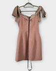 Lavish Alice Bardot Bow Mini Dress - 14/16