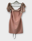 Lavish Alice Bardot Bow Mini Dress - 14/16