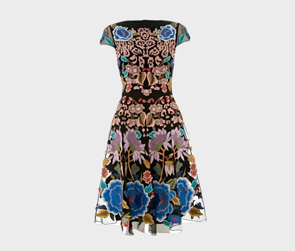 Temperley London Floral Embroidery Midi Dress - 12