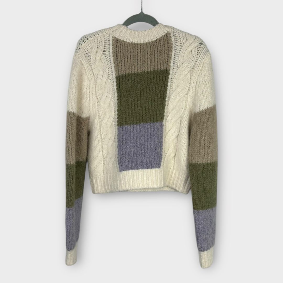 &amp; Other Stories Colour Block Alpaca Wool Blend Knit Sweater - XS