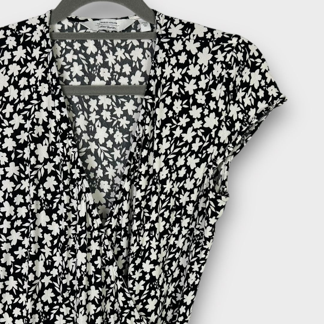 &amp; Other Stories Floral Midi Wrap Dress - 8