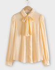 & Other Stories Jacquard Pussy Bow Blouse - 6/8