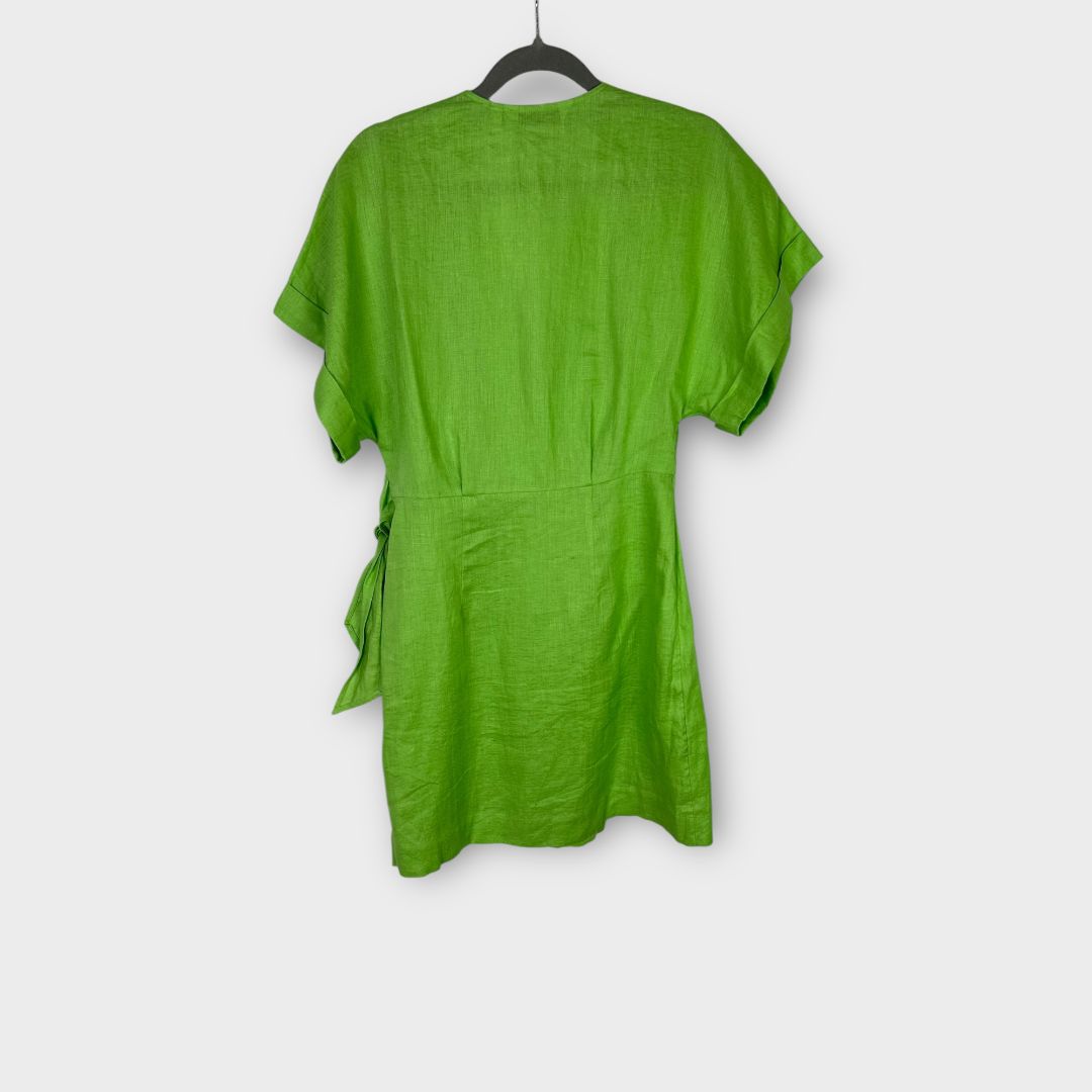 &amp; Other Stories Linen Wrap Mini Dress - 10