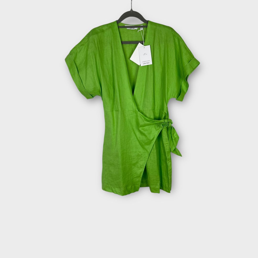 &amp; Other Stories Linen Wrap Mini Dress - 10