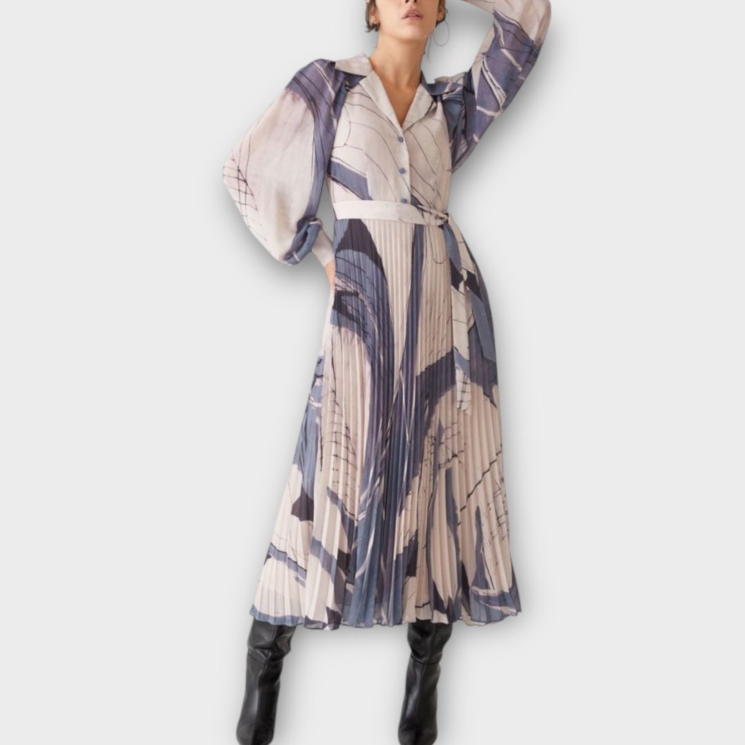 &amp; Other Stories Printed Pleated Midi Dress - 8/10