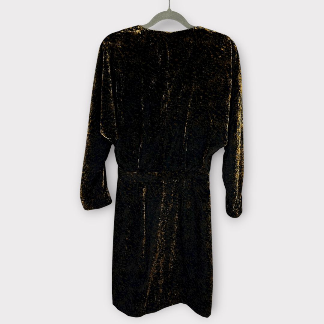 &amp; Other Stories Tiger Print Velvet Mini Wrap Dress - 8