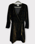& Other Stories Tiger Print Velvet Mini Wrap Dress - 8