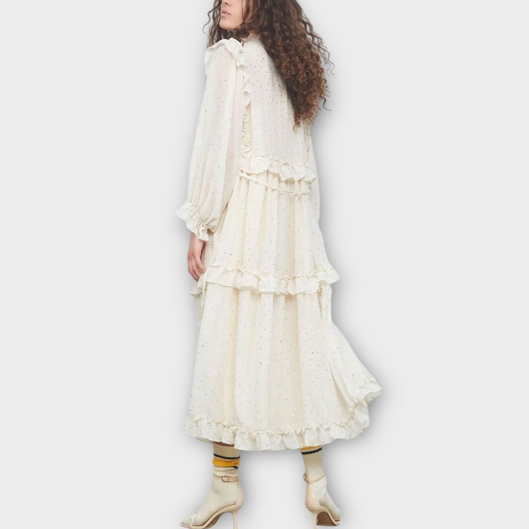 Stella Nova Barbara Sparkly Heart Print Maxi Dress - 12