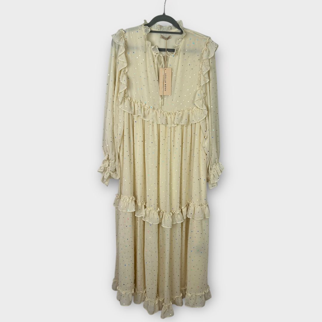 Stella Nova Barbara Sparkly Heart Print Maxi Dress - 12