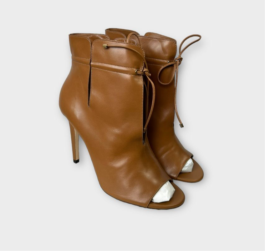 Jimmy Choo Memphis 100 Soft Leather Heeled Ankle Boots - 5/38