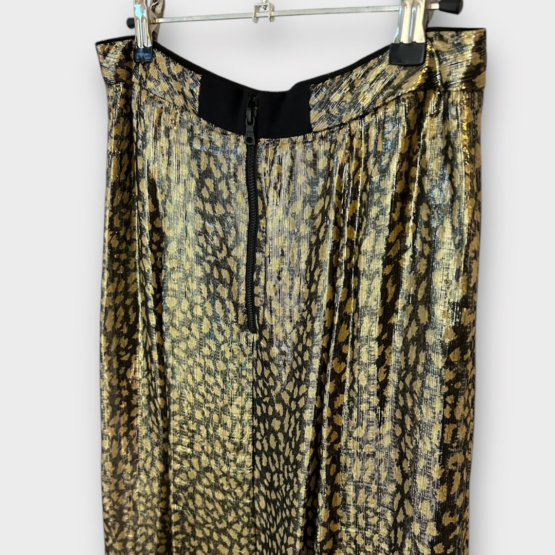Alice + Olivia Athena Leopard-Print Silk Maxi Skirt - 8