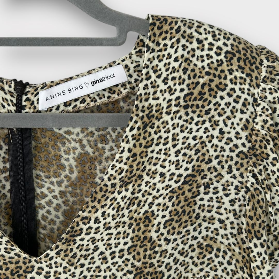 Anine Bing x Gina Tricot Animal Print Dress - 8