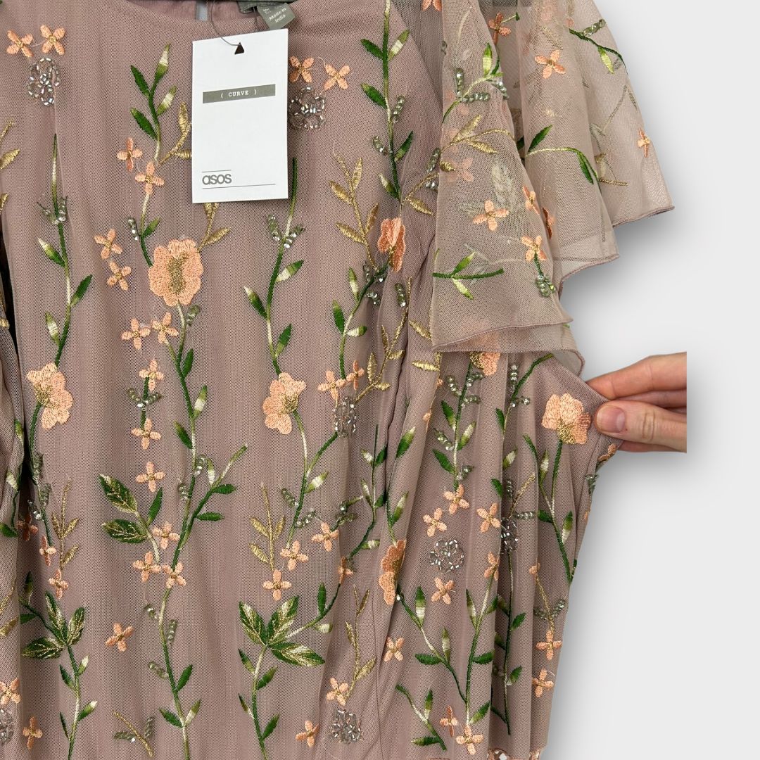 Asos Curve Floral Maxi Dress - 26