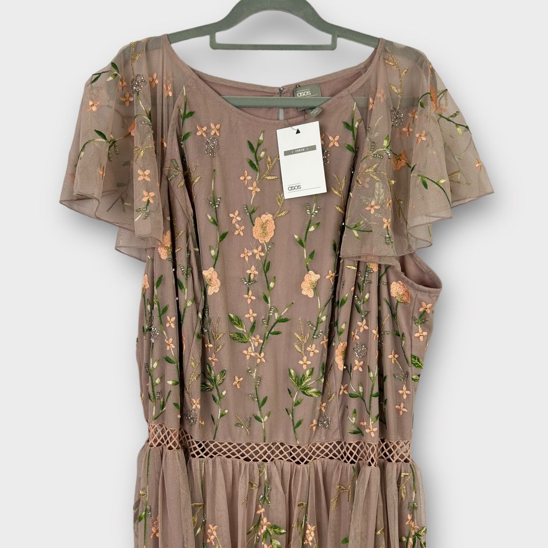 Asos Curve Floral Maxi Dress - 26