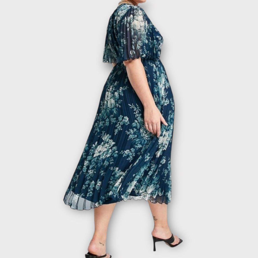 Asos Design Curve Floral Wrap Midi Dress - 28