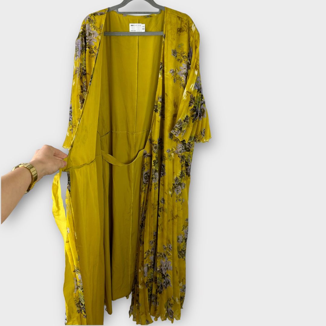 Asos Design Curve Floral Wrap Midi Dress - 28