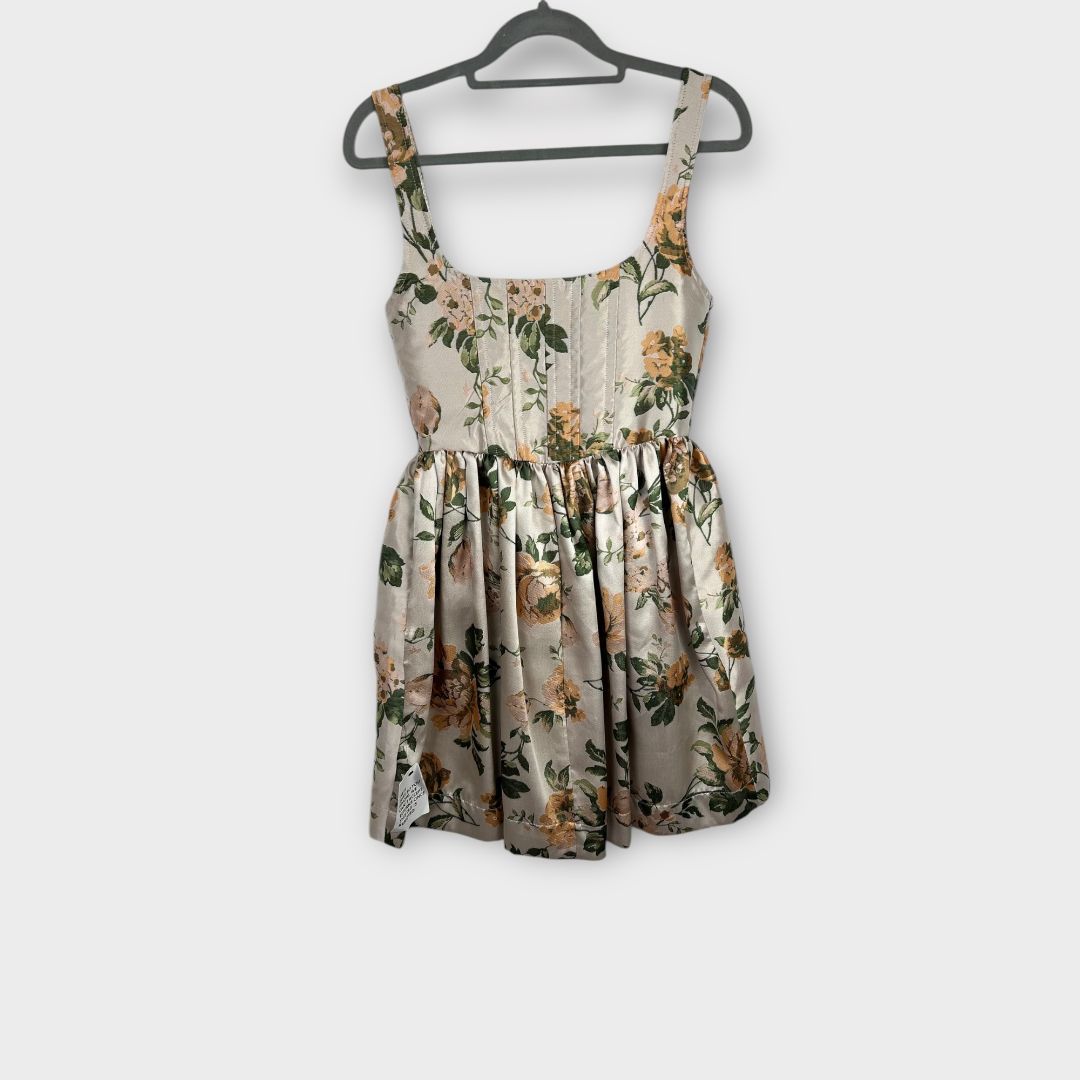 Asos Design Structured Jacquard Skater Mini Dress - 8
