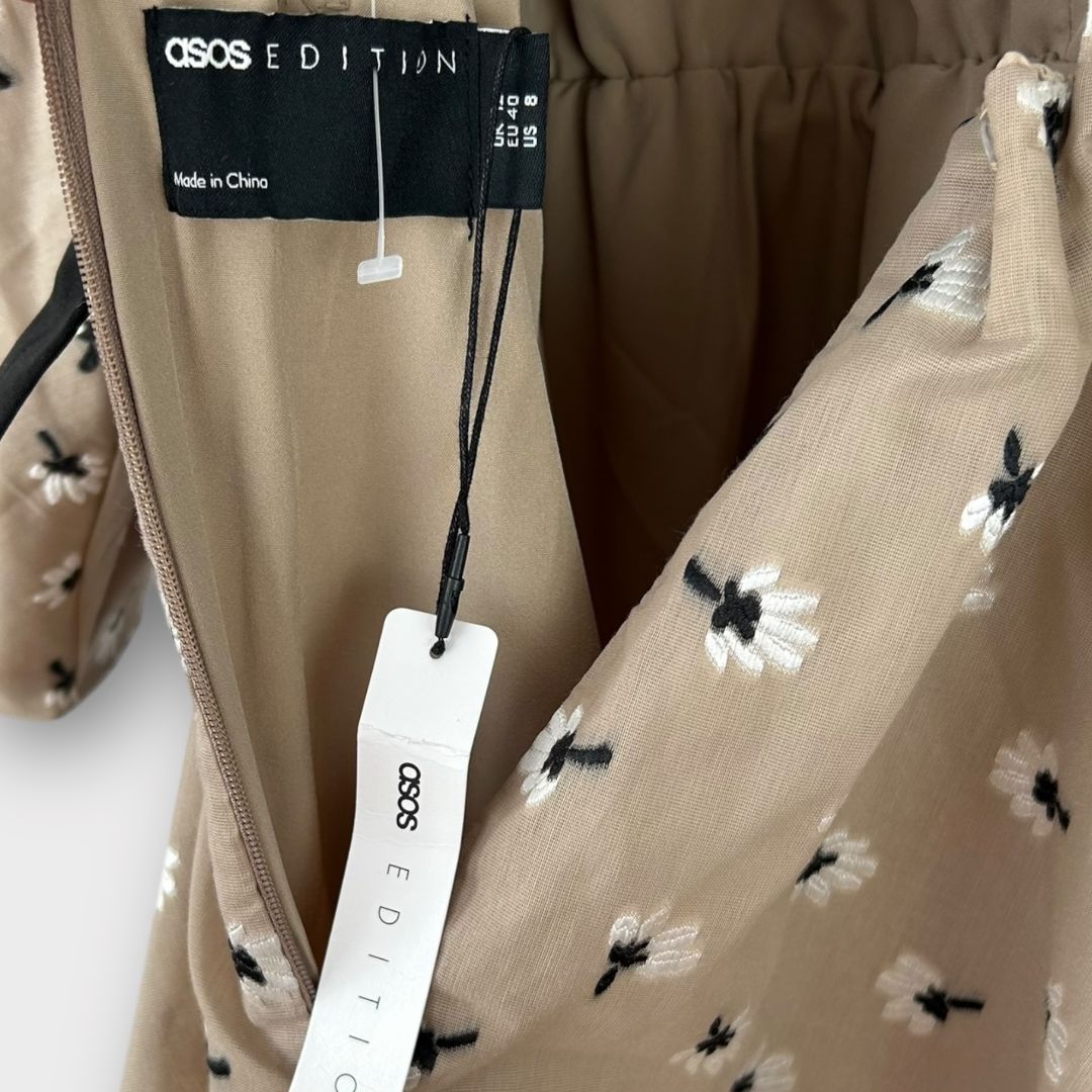 Asos Edition Bow Back Daisy Midi Dress - 12