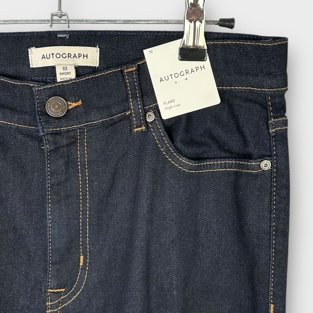 Autograph High Waisted Flared Jeans - 10S