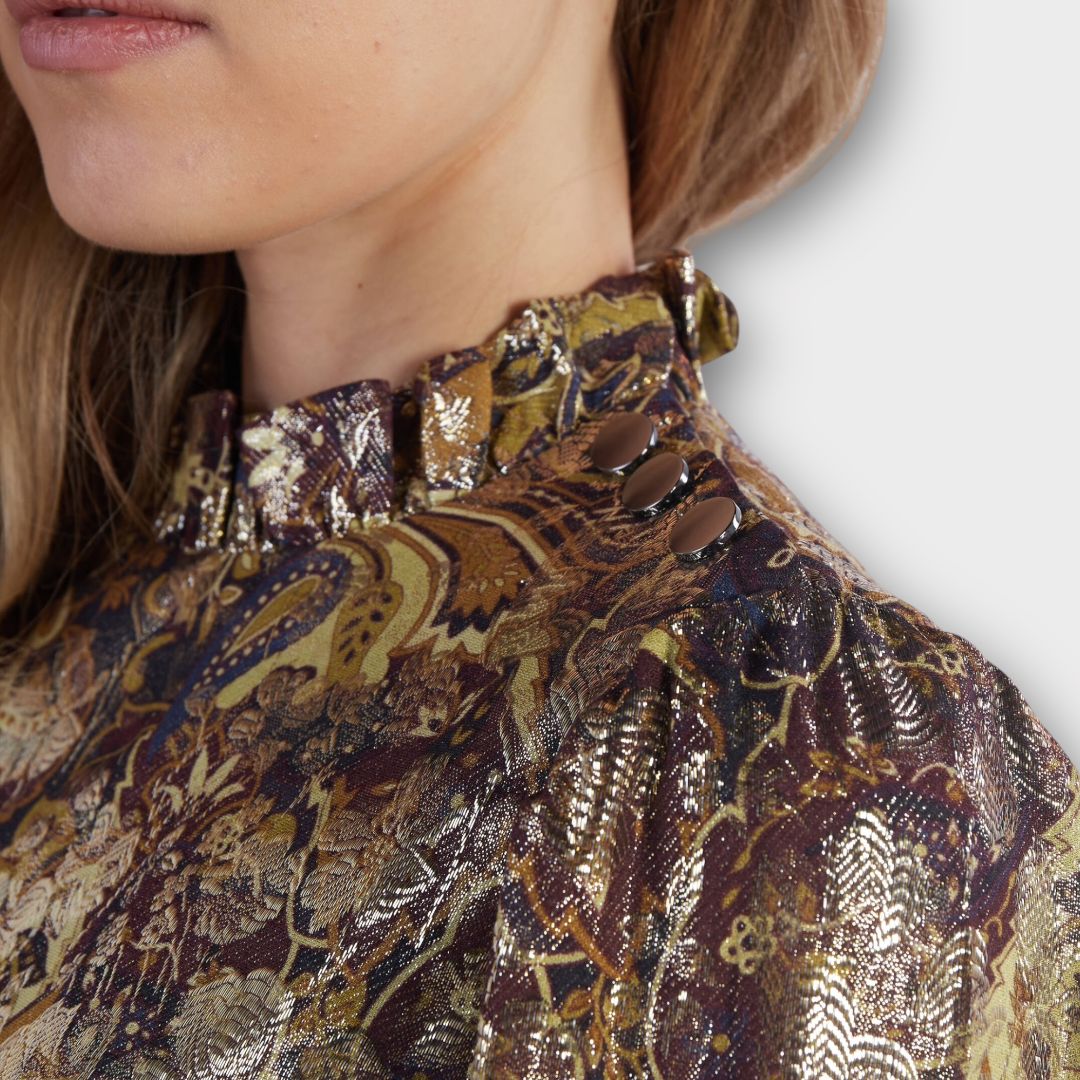 Ba&amp;sh Calo Metallic Top - 8 (XS)