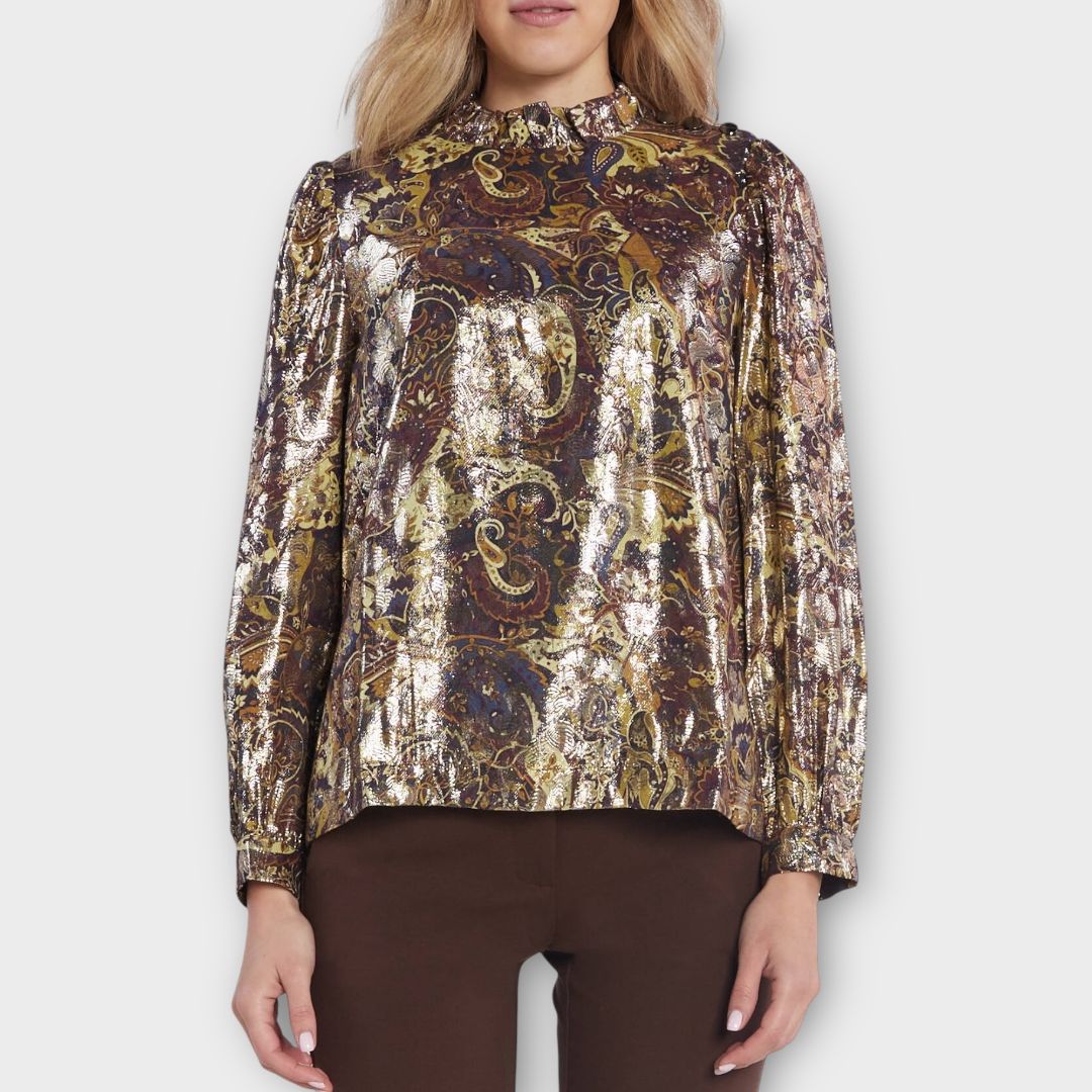 Ba&amp;sh Calo Metallic Top - 8 (XS)