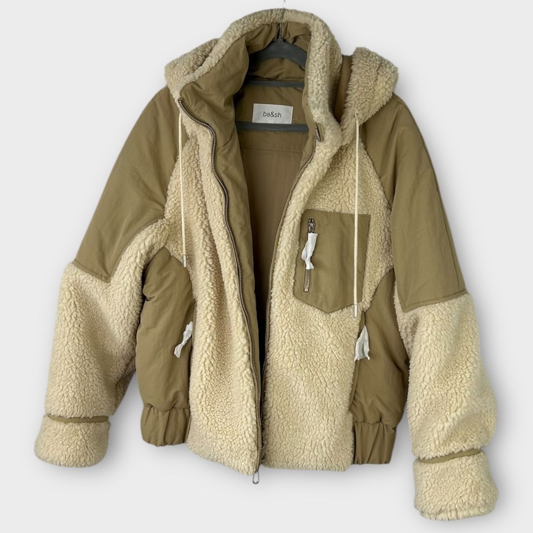 Ba&amp;sh Faux Fur Eva Mix Puffer Coat - 8
