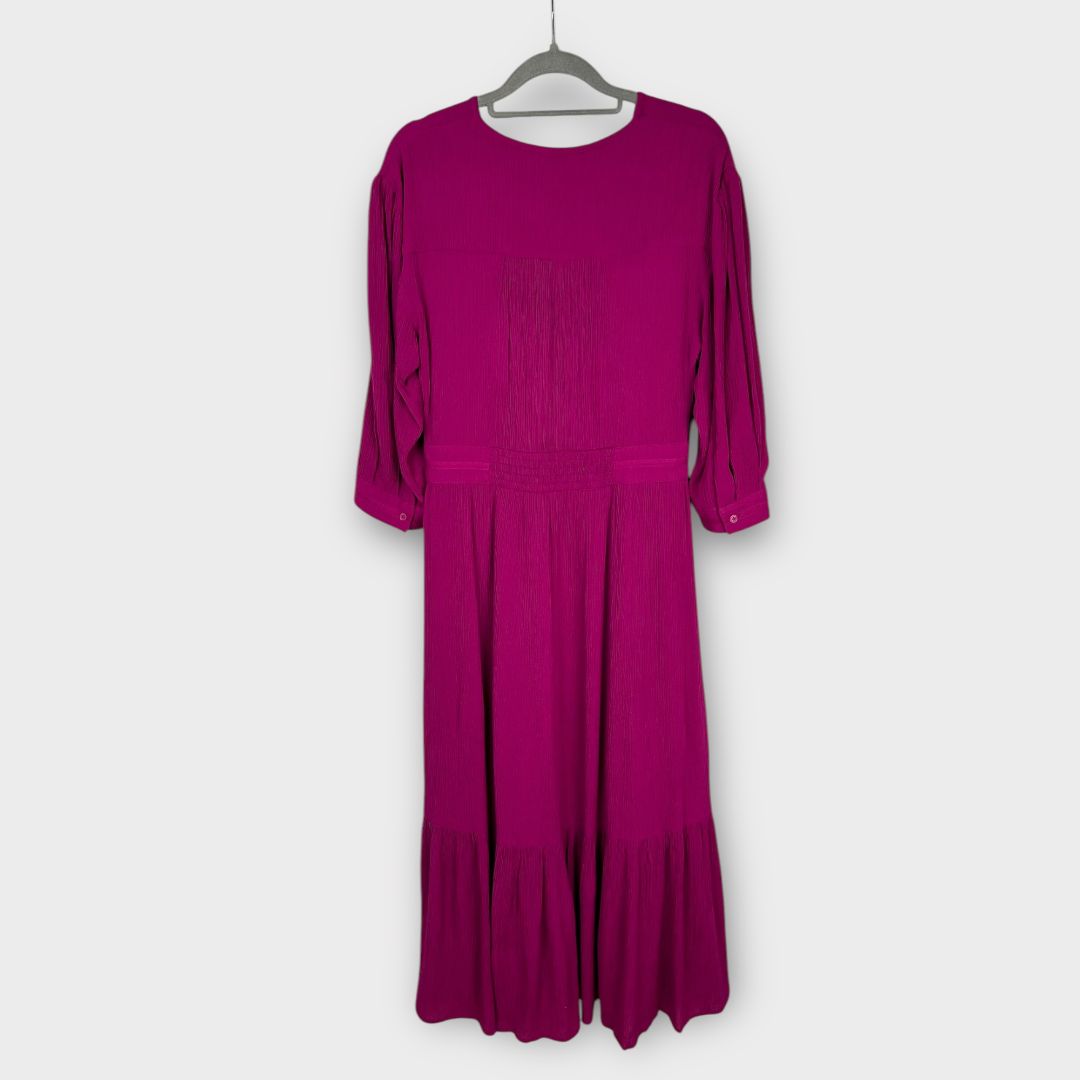 Ba&amp;sh Saturne Smocked Midi Dress - 10