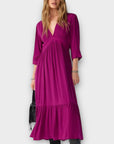 Ba&sh Saturne Smocked Midi Dress - 10