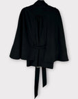 Betty Jackson Zip Front Wool Blend Cape Jacket - 10