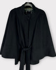 Betty Jackson Zip Front Wool Blend Cape Jacket - 10