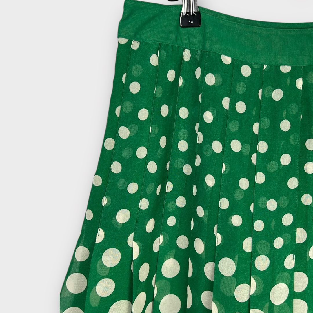 Boden Pleated Polka Dot Mini Skirt - 12