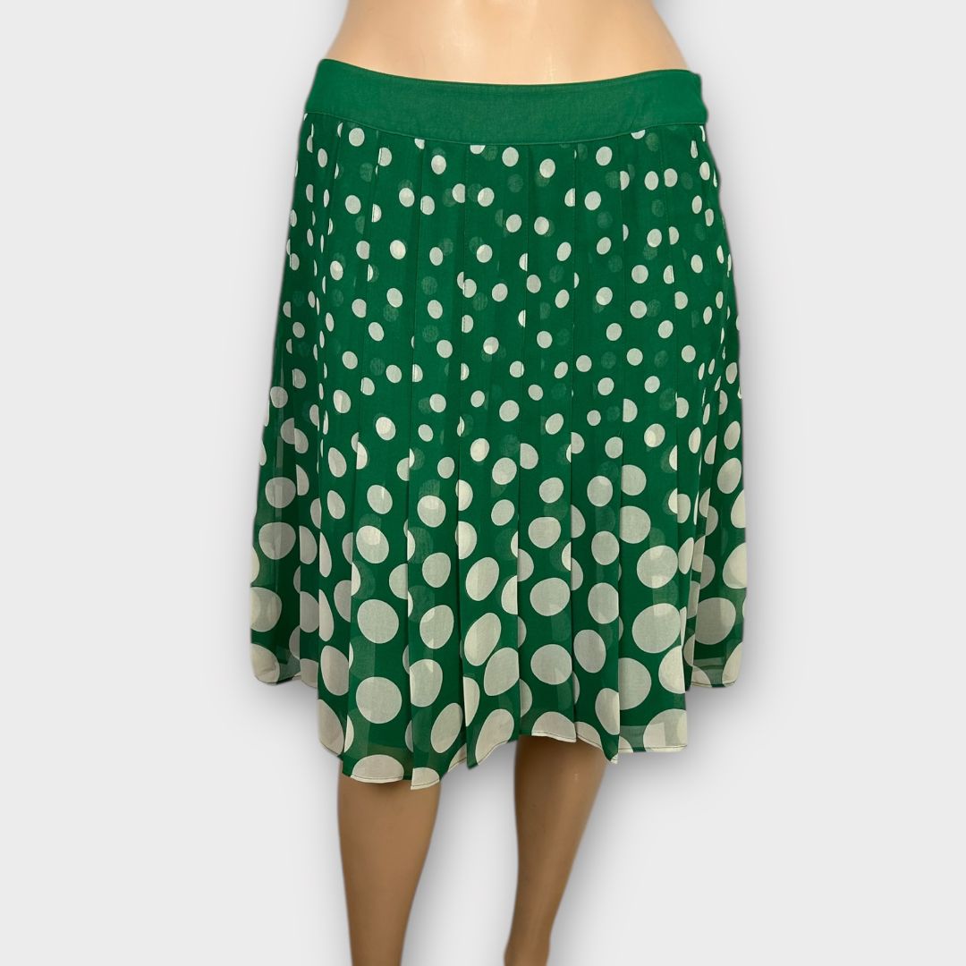 Boden Pleated Polka Dot Mini Skirt - 12