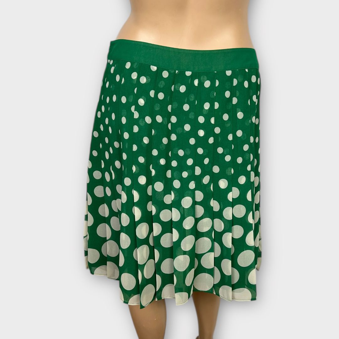 Boden Pleated Polka Dot Mini Skirt - 12