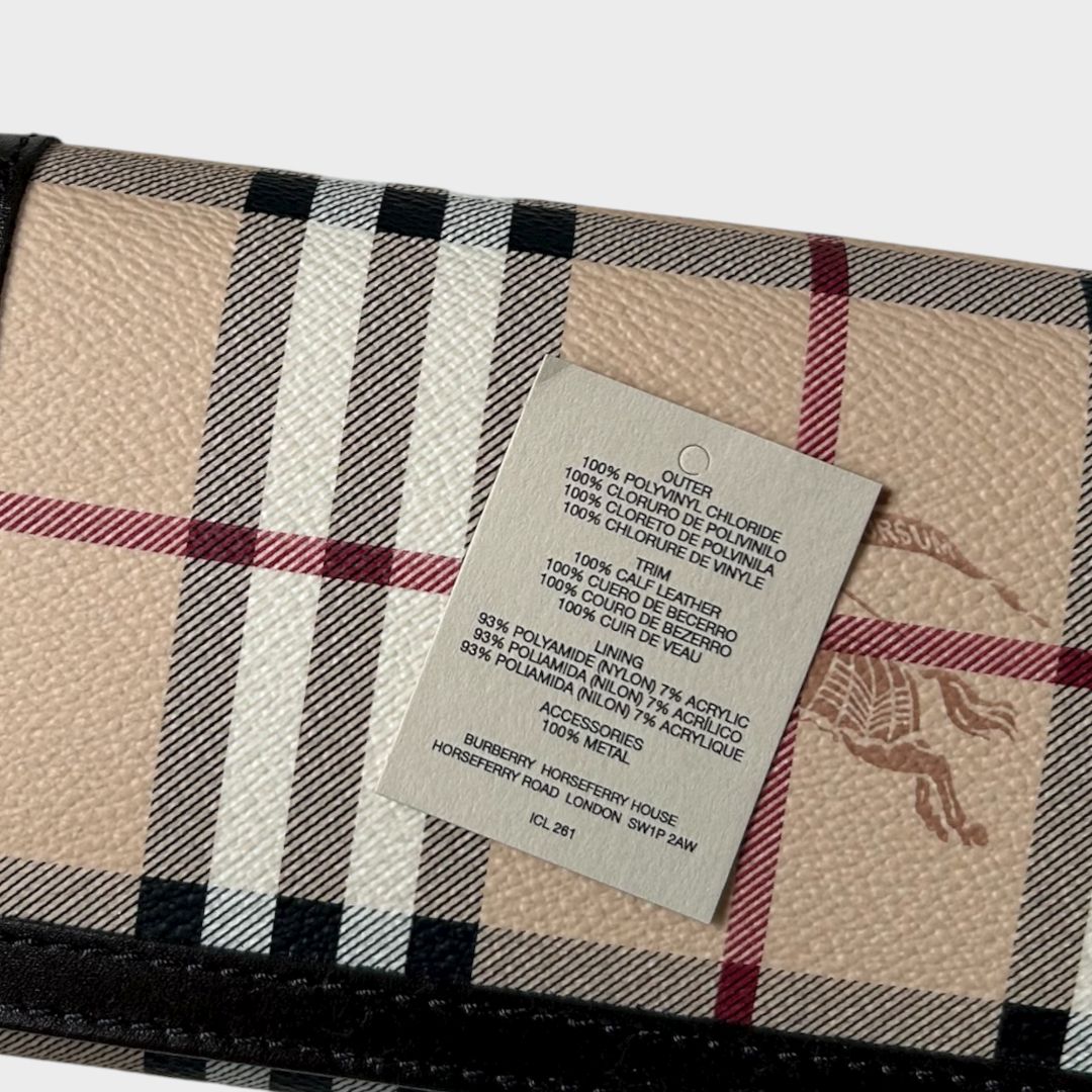 Burberry Haymarket Check Leather Wallet